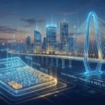 Navi Mumbai skyline with digital calculator overlay for stamp duty 2026.