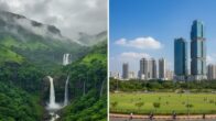 Navi Mumbai seasonal comparison monsoon green waterfalls winter clear sky outdoor activities weather guide tourism