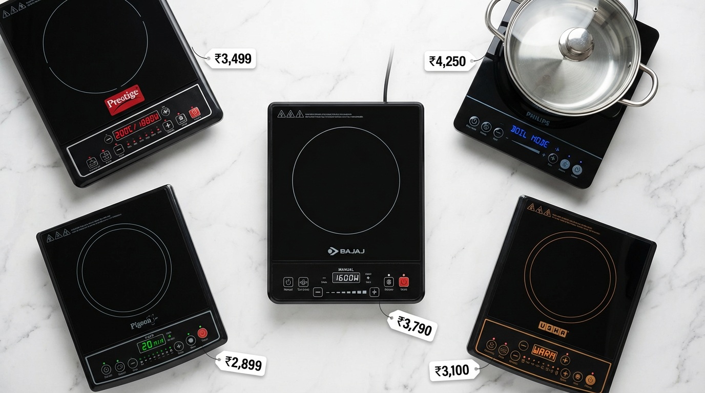 Best induction cooktop under 3000 in India 2026 — comparison of top 5 models with LED display