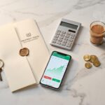 Investment planning flatlay showing property keys and financial tools for Navi Mumbai 2026