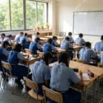 Students attending coaching class in a modern classroom in Navi Mumbai preparing for competitive exams