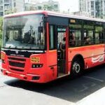 NMMT bus at a bus stop in Kharghar Navi Mumbai