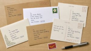 Envelopes with different Navi Mumbai PIN codes and addresses