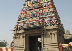 Entrance gopuram of Sri Balaji Mandir, Nerul West, Navi Mumbai.