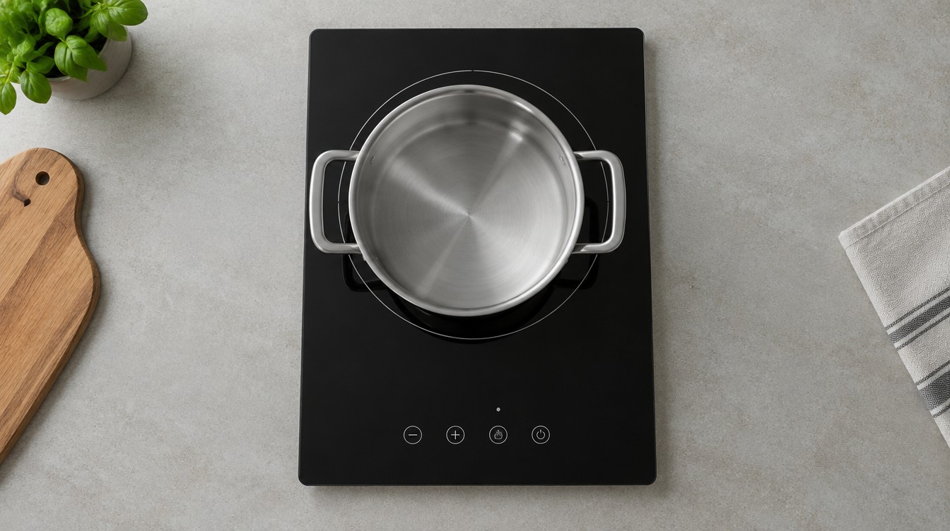 Illustrative image of a generic induction cooktop. Does not depict or endorse any specific product or brand.