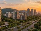 Illustrative AI-generated skyline of residential towers, not an actual Kharghar location.