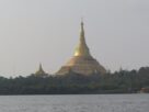 The golden dome of the Global Vipassana Pagoda at Gorai in Mumbai