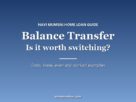 Home loan balance transfer guide graphic: costs, break-even and worked examples