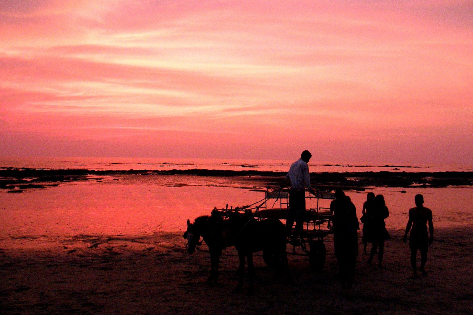 Kihim Beach near Alibaug with sand and the sea