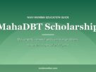 MahaDBT scholarship guide graphic: documents, renewal and common problems