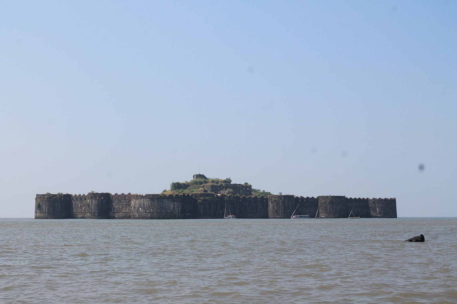 Murud-Janjira island fort rising from the sea off the Raigad coast