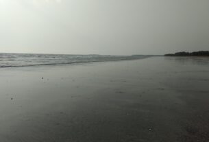 Nagaon Beach near Alibaug with the sea and sand