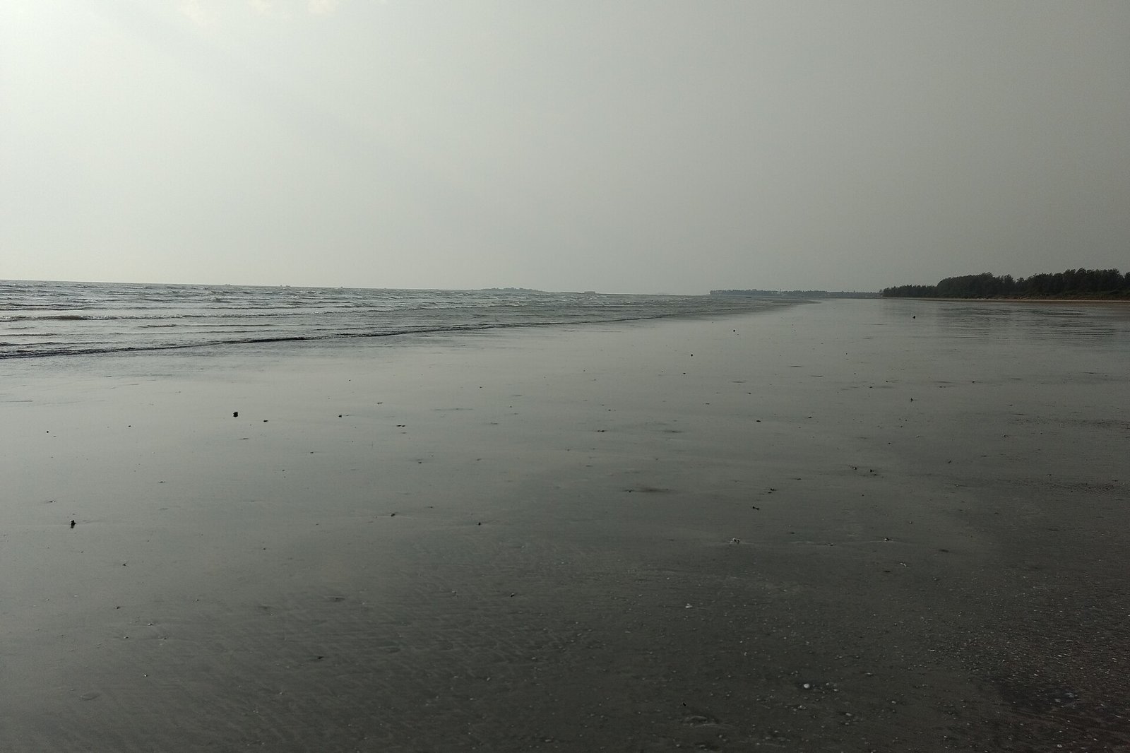 Nagaon Beach near Alibaug with the sea and sand