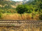 Green Lonavala hills seen from a moving train