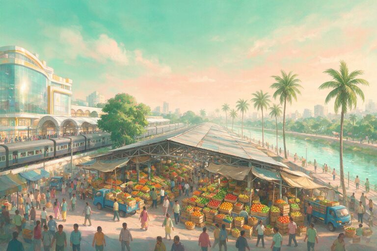 Illustration for Places to Visit in Vashi, not an actual photograph